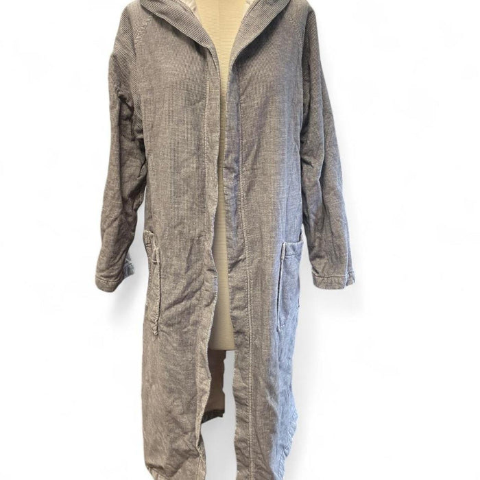 Frette gray corduroy robe with