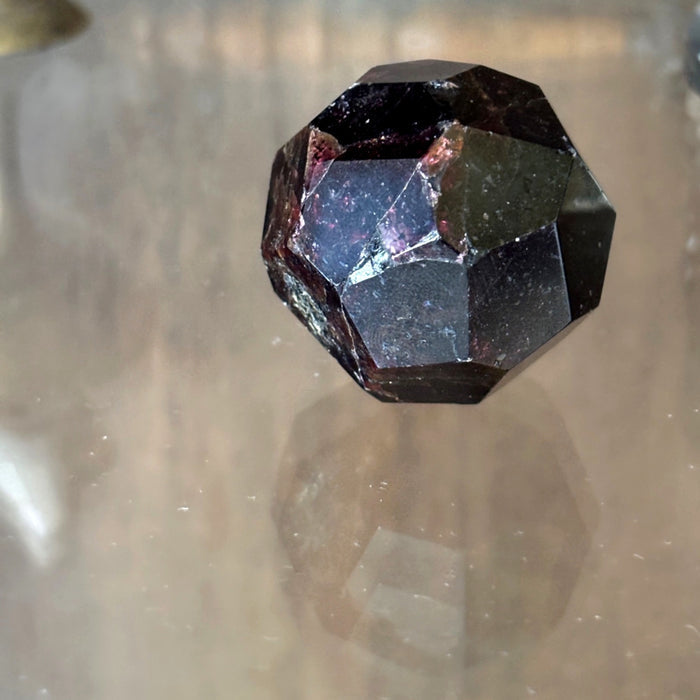 Garnet Sphere Faceted Red Crystal Ball Gemstone