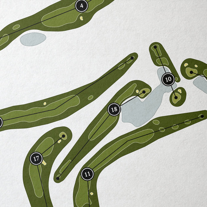 General James Hackler Course at Coastal Carolina University | Golf Course Map | Close Up
