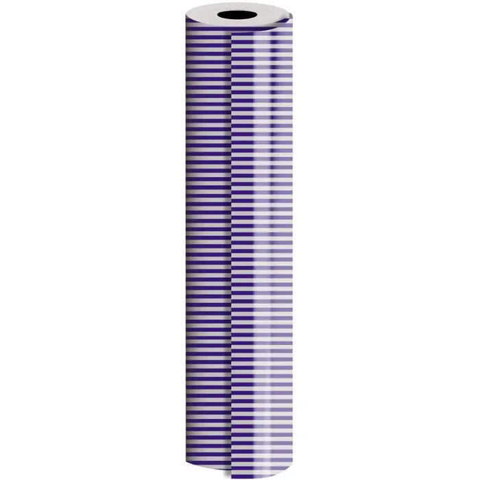 Gift Wrap - Blue Silver Stripe (Recycled Fiber) -