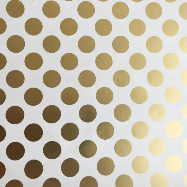 Gift Wrap - Gold & Silver Dot Matte (Recycled Fiber) - Mac Paper Supply