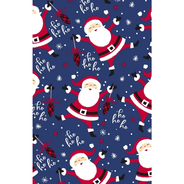 Gift Wrap - GW-9397 Blue Santa-Tizer - 24 X 417’ -
