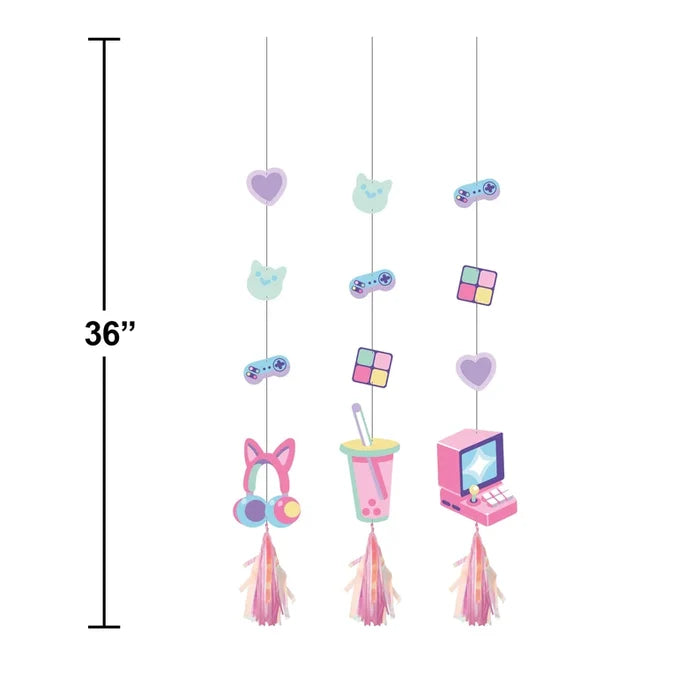 Girl Gamer Birthday Hanging Decor