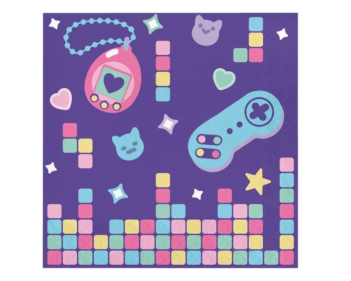 Girl Gamer Birthday Large Napkins