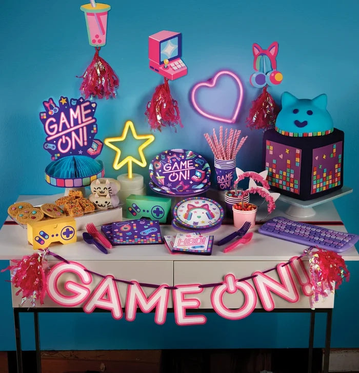 Girl Gamer Birthday Large Napkins