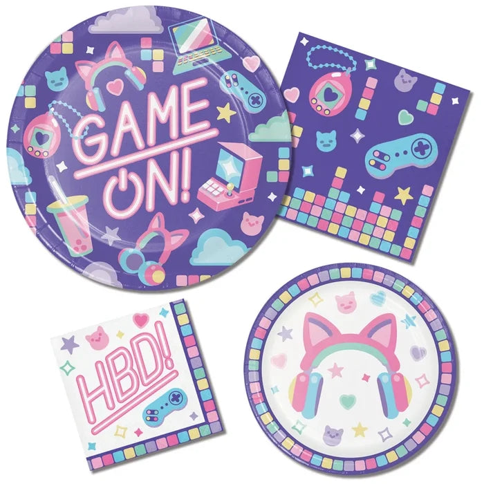 Girl Gamer Birthday Large Napkins