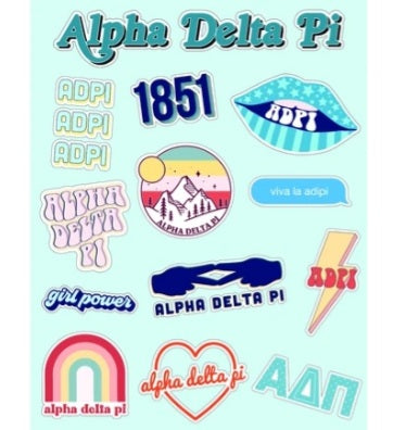 Girl Power Stickers - Alpha Delta Pi