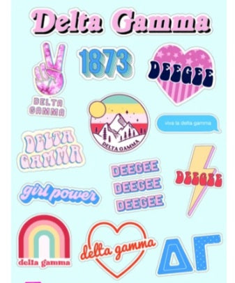 Girl Power Stickers - Delta Gamma