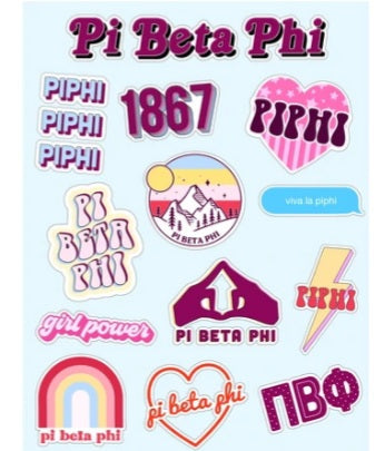 Girl Power Stickers - Pi Beta Phi