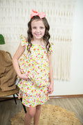 Girls Floral Mini Skirt