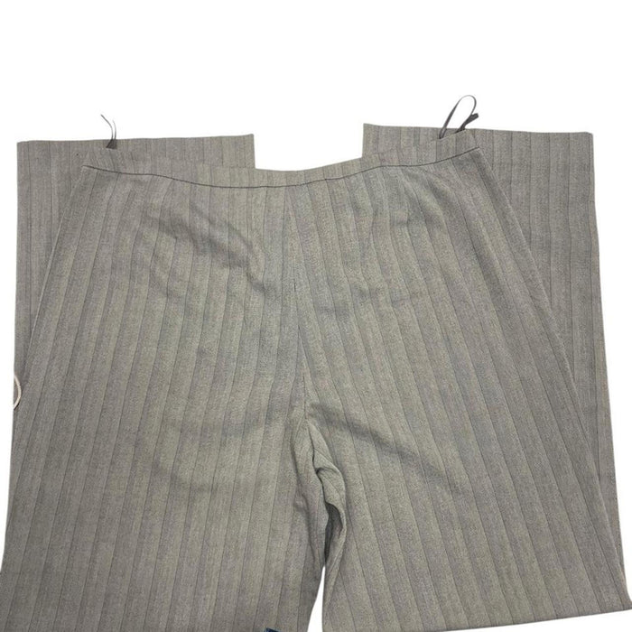Gray pinstripe polyester viscose