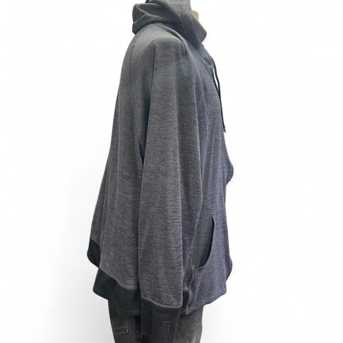 Grey zip up hoodie with