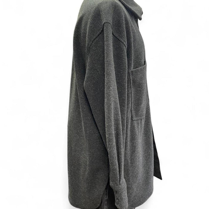 Hm grey oversized button up