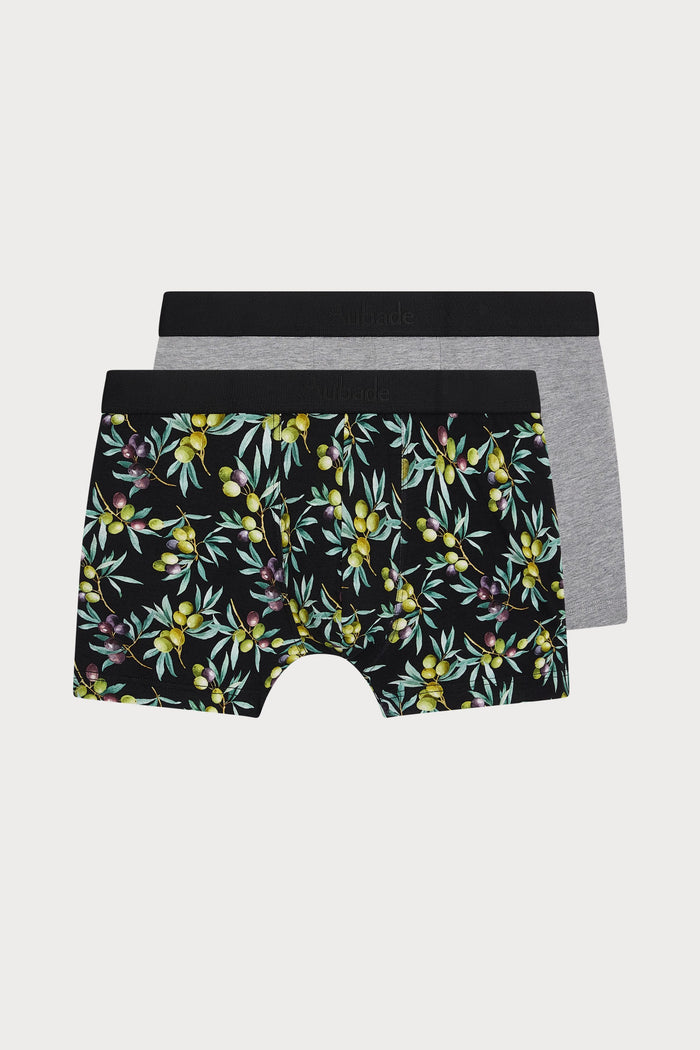 Homme Men's Cotton Modal Olives Duo Pack Boxers