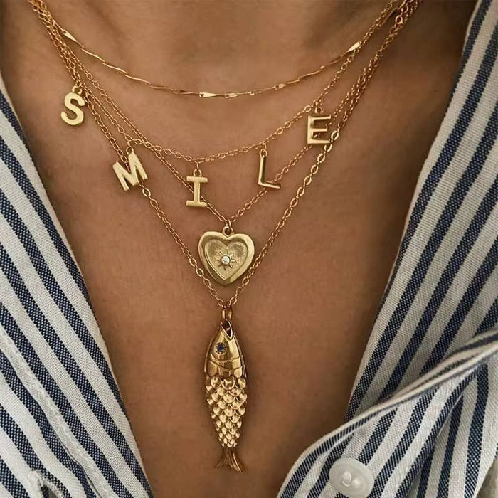 HoopLa - The Big Catch- Lucky Fish Pendant Necklace