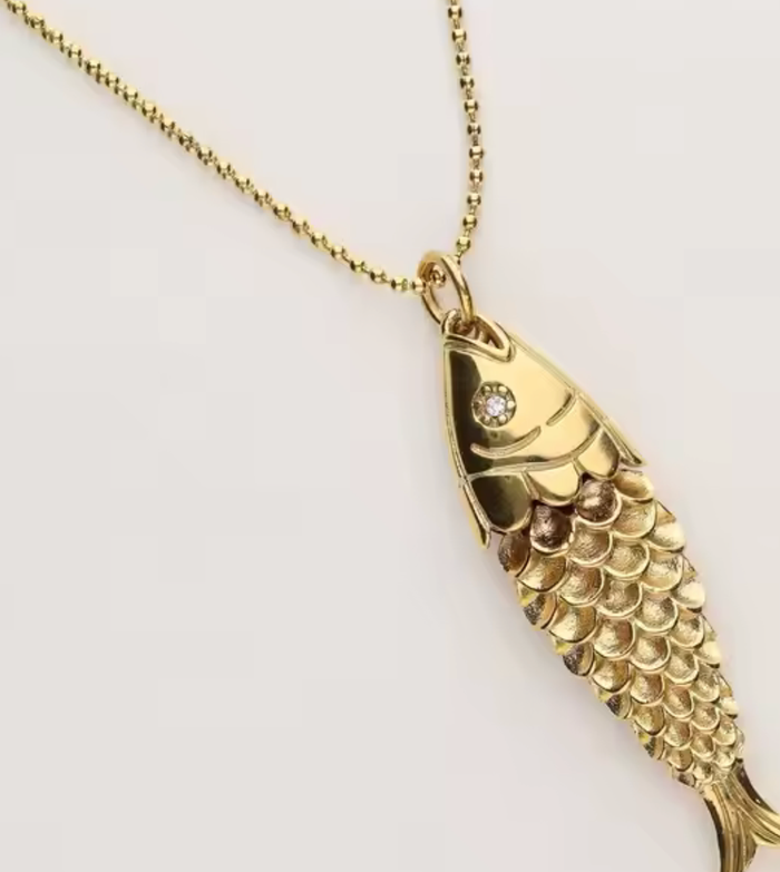 HoopLa - The Big Catch- Lucky Fish Pendant Necklace