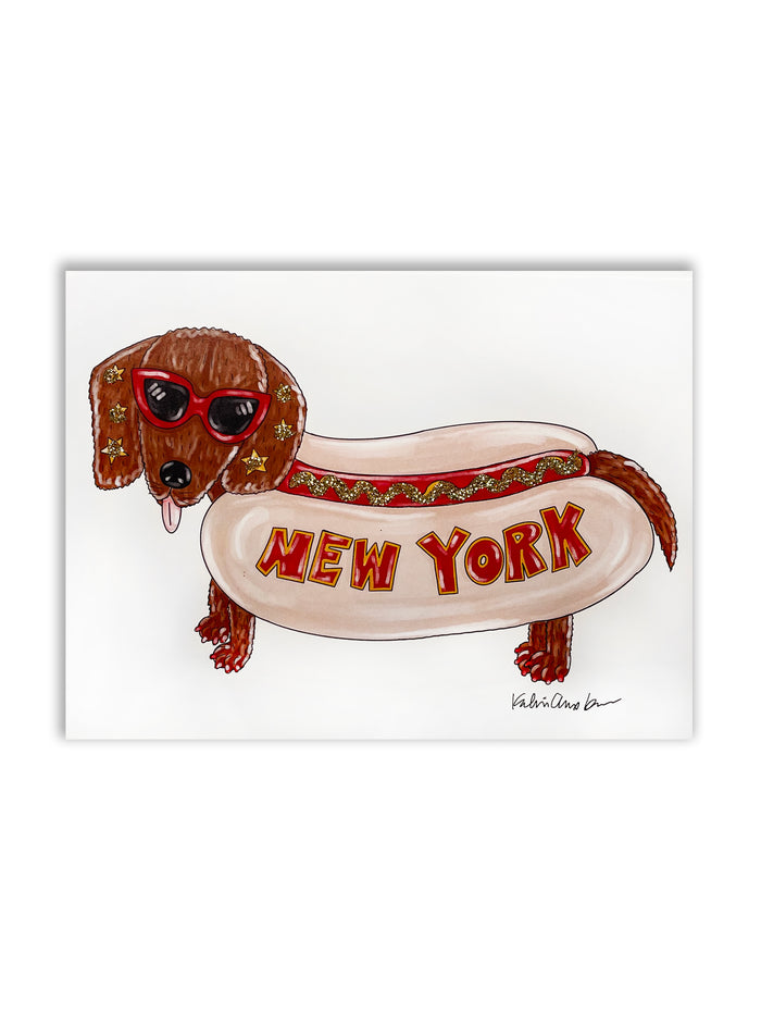 Hotdog Glitter Card