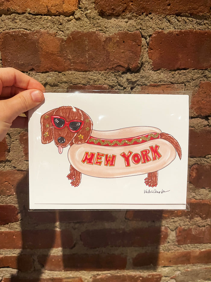 Hotdog Glitter Card