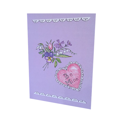Ibis Hand Drawn Blank Notecard - Be Mine.