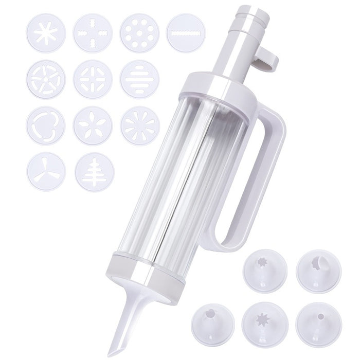 Icing Gun With Multiple Flower Extrusion Nozzles Set