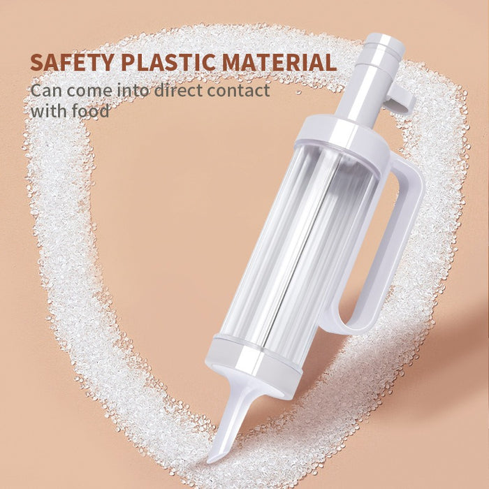 Icing Gun With Multiple Flower Extrusion Nozzles Set
