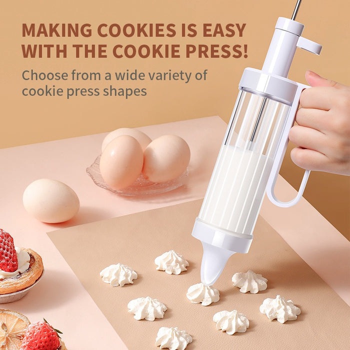 Icing Gun With Multiple Flower Extrusion Nozzles Set