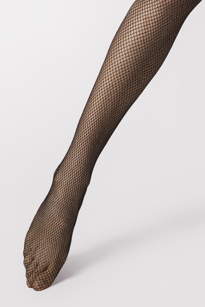 FiORE Inga Shimmer Fishnet Tights Black 20 Denier