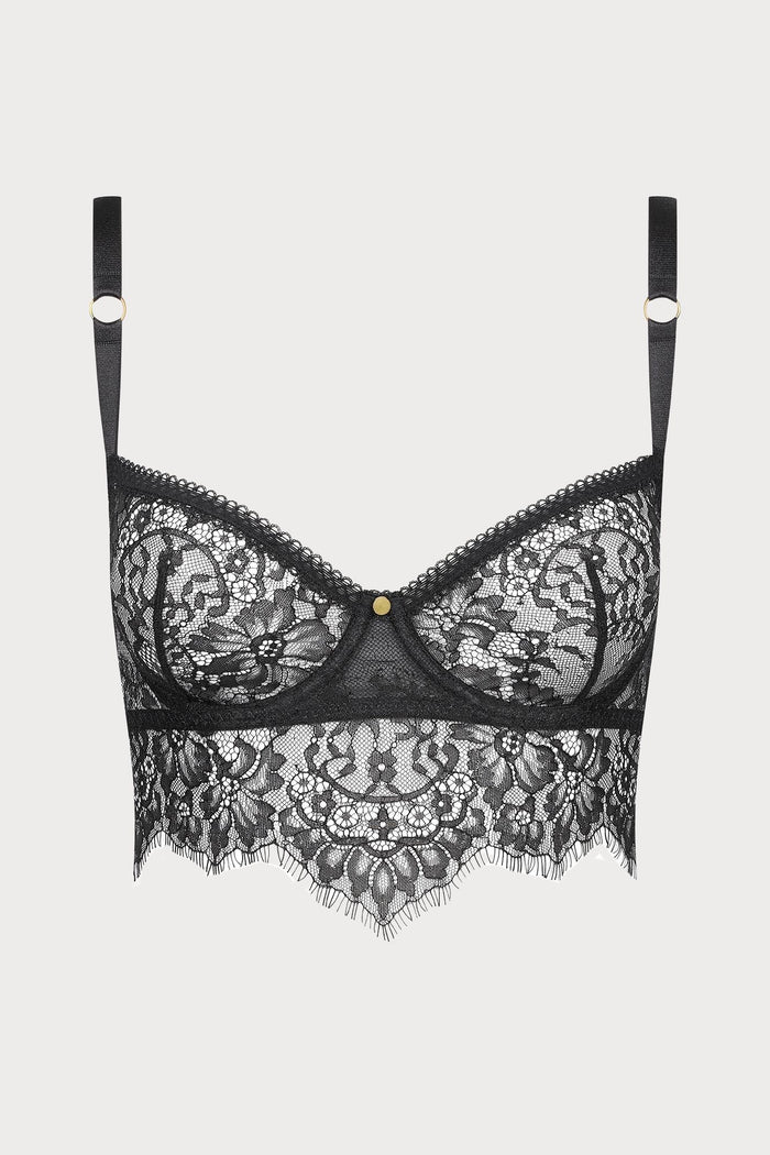 Maison Close Inspiration Divine Lace Balcony Bra Black