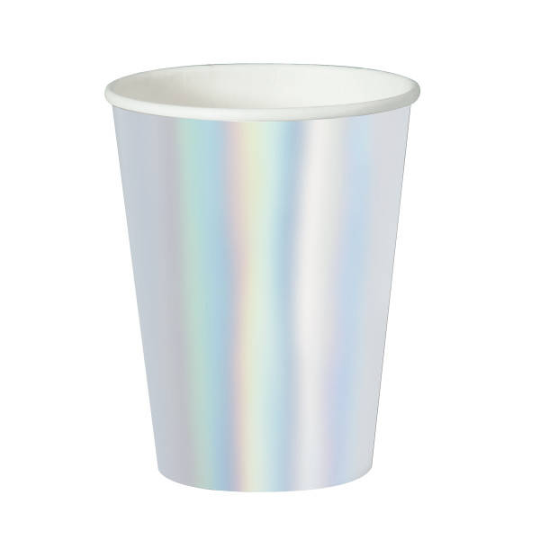 Iridescent Foil 12 OZ. Cups/ Iridescent Party Cups