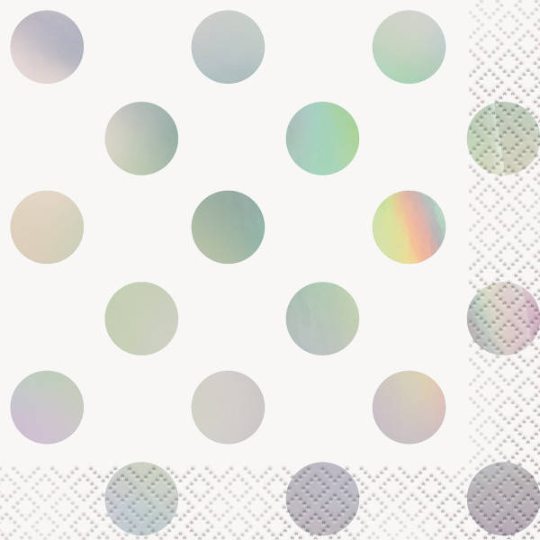 Iridescent Foil Napkins/16 Count /2 Ply