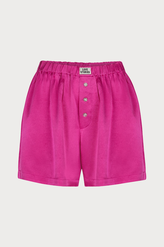 James Satin Boxer-style Shorts, Size L (UK 12)