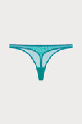 Jean Tulle Thong in Bright Green