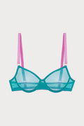Jean Tulle Underwire Bra in Bright Green