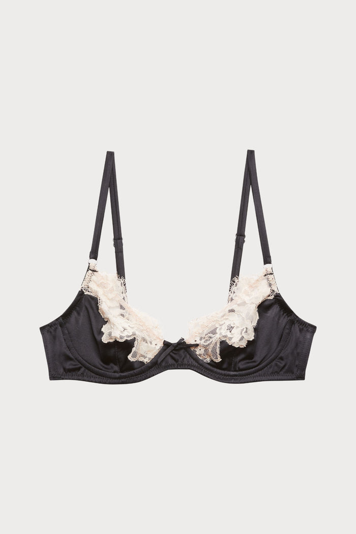 Juliet Black Silk & Lace Demi Bra
