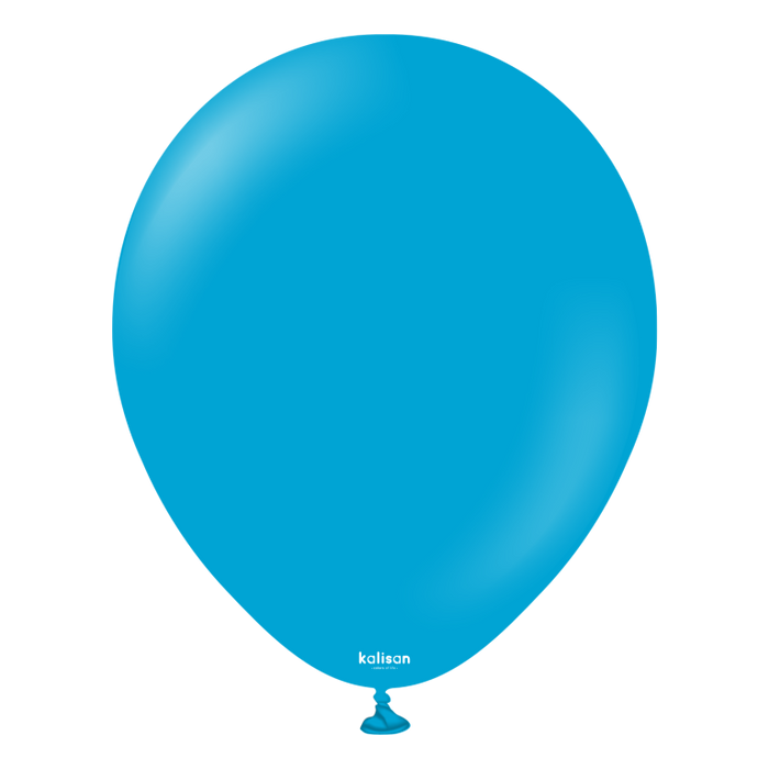 Kalisan Caribbean Blue Latex Balloons 12 inch 50 Pack