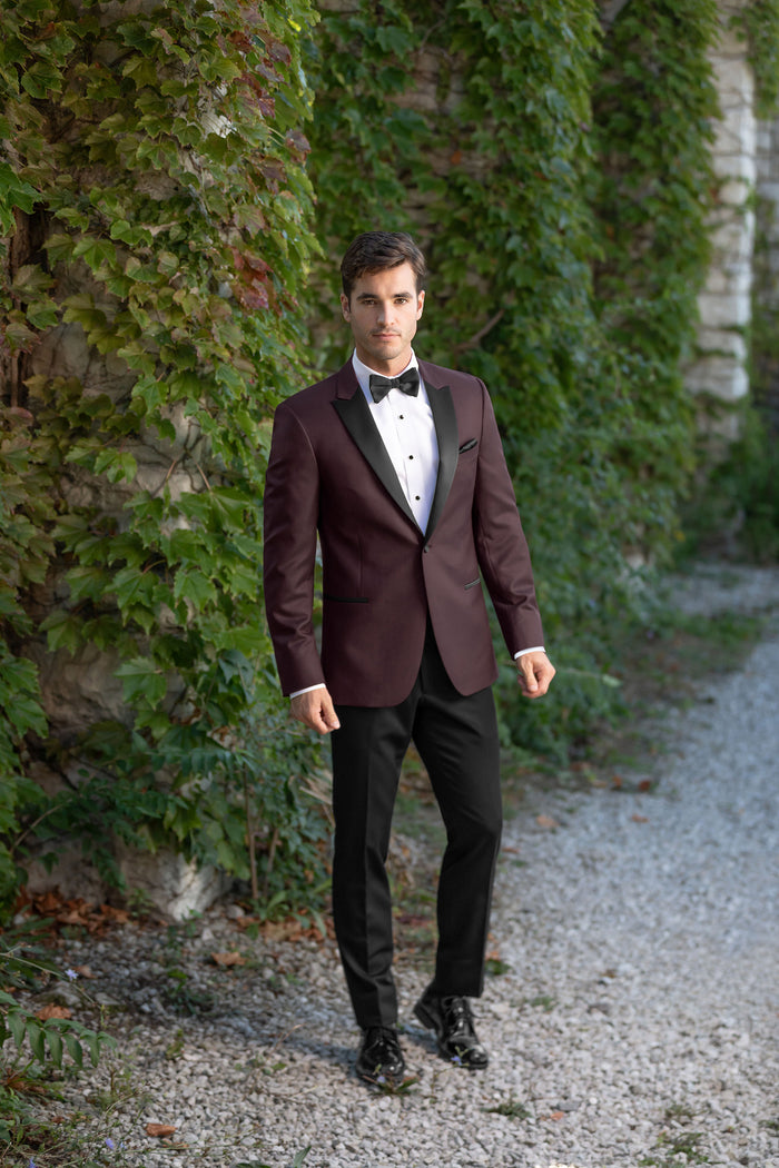 Kenneth Cole Ultra Slim Burgundy Empire Tuxedo