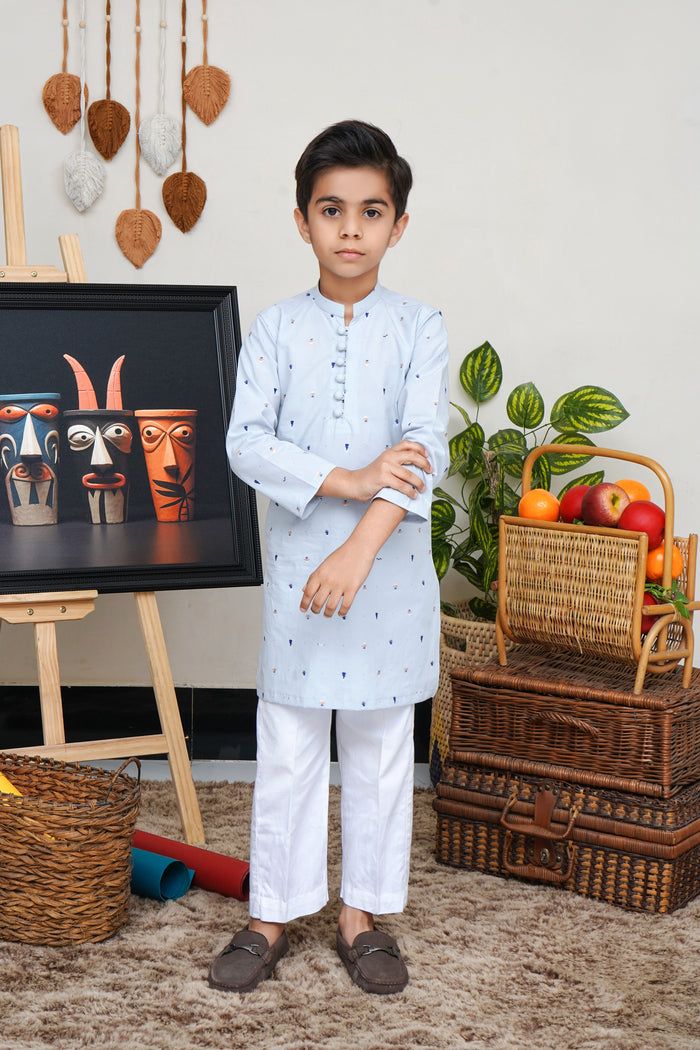 KID'S ICE BLUE KURTA