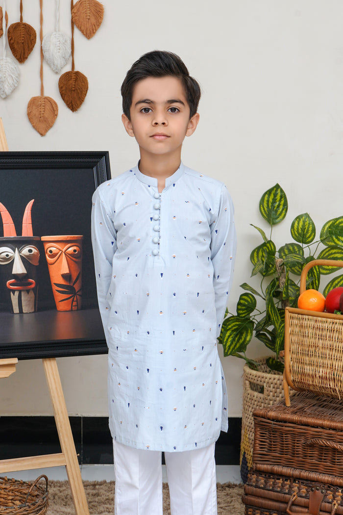 KID'S ICE BLUE KURTA