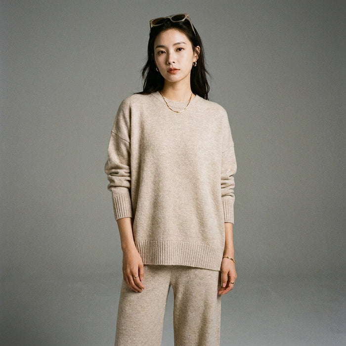 Ensemble pull et pantalon tricoté ample femme - Koreanxwear - Taille One Size