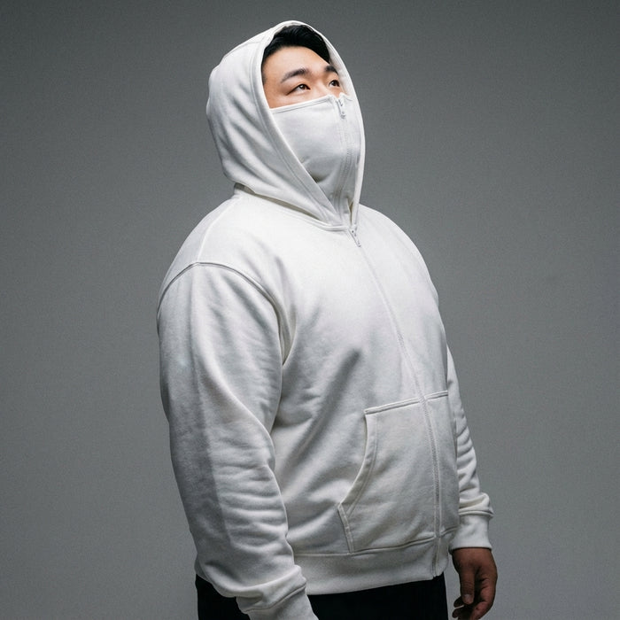 Sweat à capuche zippé noir pour homme - Style Coréen Koreanxwear - Taille XL - Grande Taille