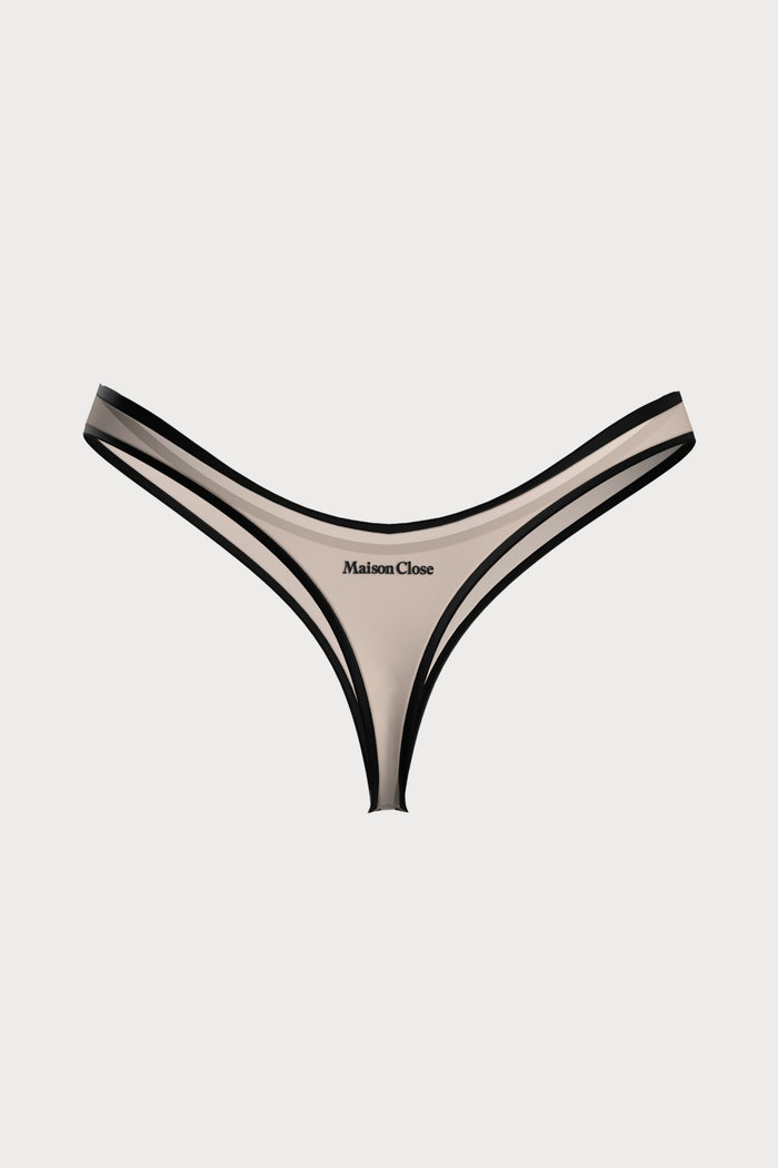 La Parisienne Dark Beige High Hips Thong