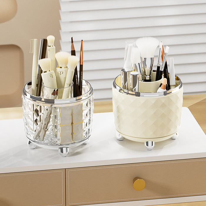Large Capacity Rotating Makeup Brush Holder Box