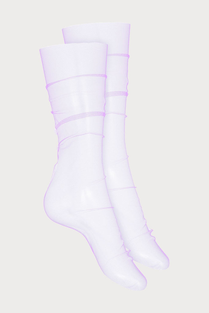 Scandale x Maison Close Lavender Sheer Tulle Socks - Naughty Knickers