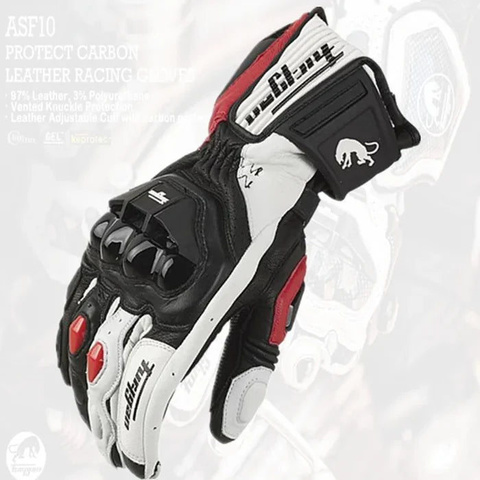 Leather Touchscreen Motocross Gloves