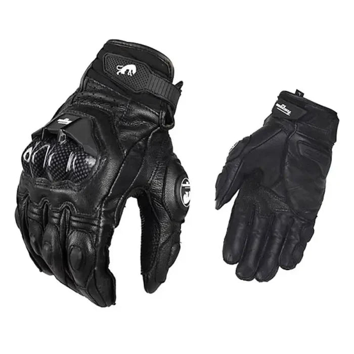Leather Touchscreen Riding Gloves