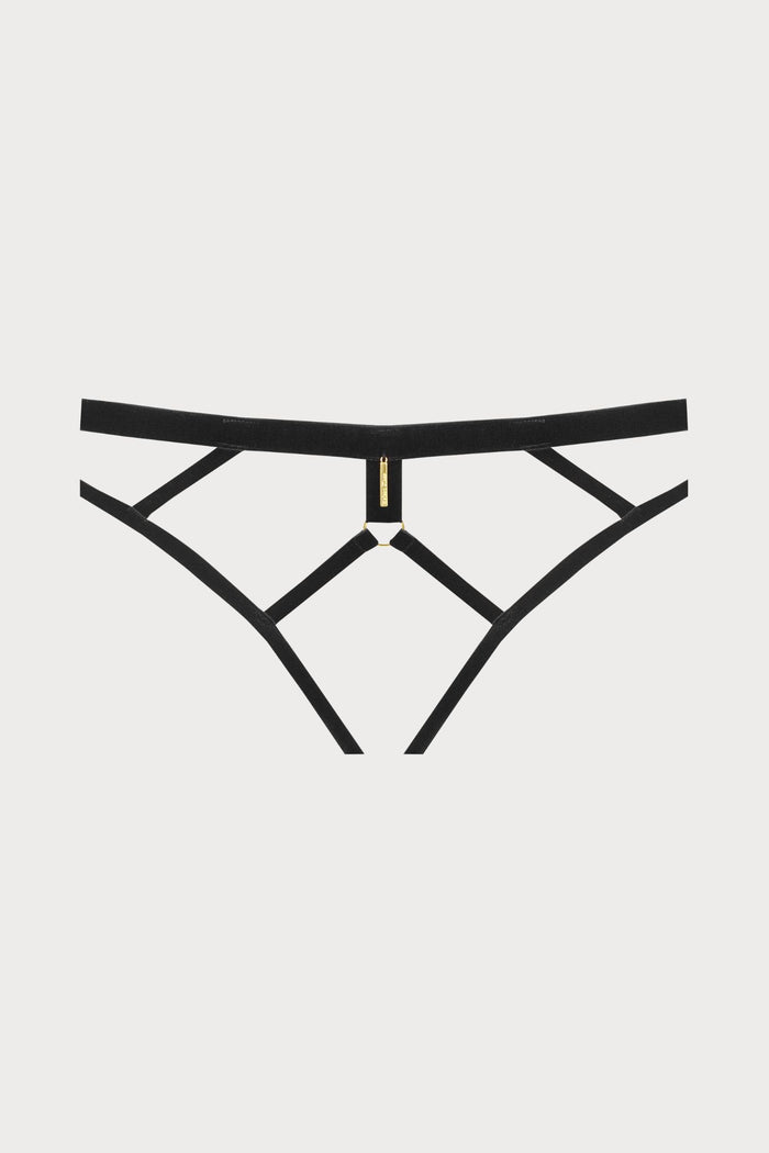 Maison Close Les Fétiches Black Velvet Open Brief - Naughty Knickers