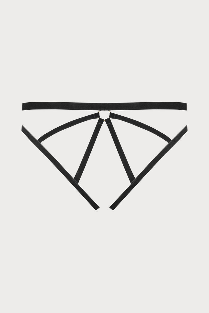Maison Close Les Fétiches Black Velvet Open Brief - Naughty Knickers