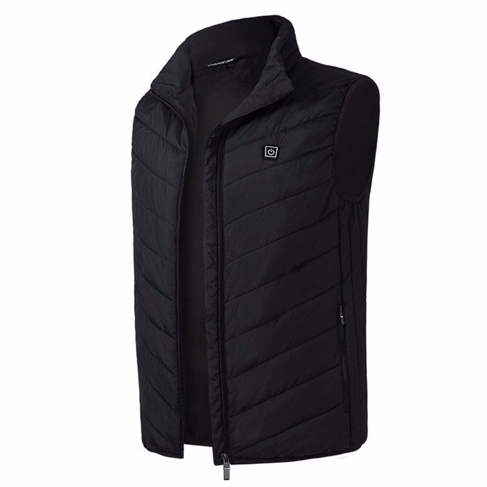 LMXA Core-Warmth Battery-Heated Softshell Vest – Lightweight 3-Zone Electric Warming Body Warmer with 3 Heat Settings & Rechargeable Power Bank