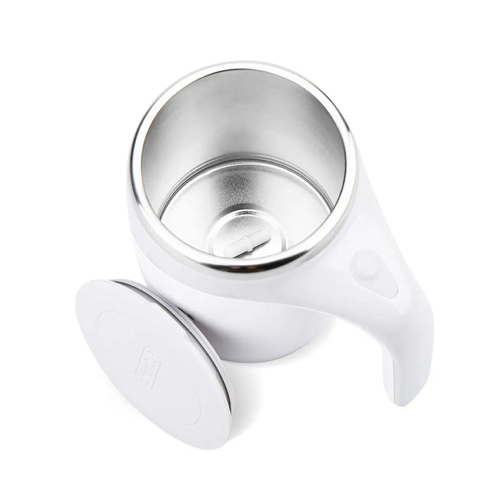 LMXA Mag-Pulse Electric Mixing Cup – Cordless Rechargeable Self-Stirring Mug with Magnetic Fixed Rotor and Stainless Steel Insulation for Protein, Coffee, and Supplements