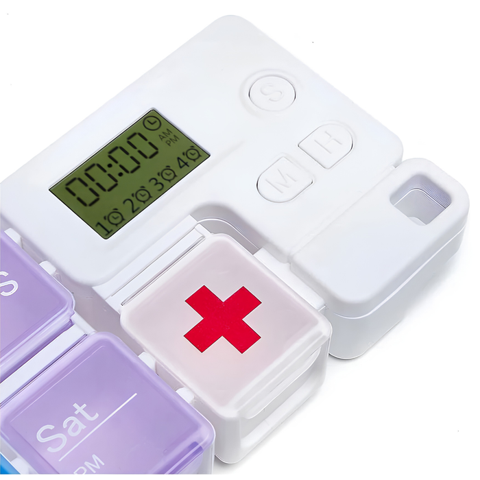 LMXA Smart Audio-Alert Medication Manager – Programmable 7-Day & 14-Day Reminder Series